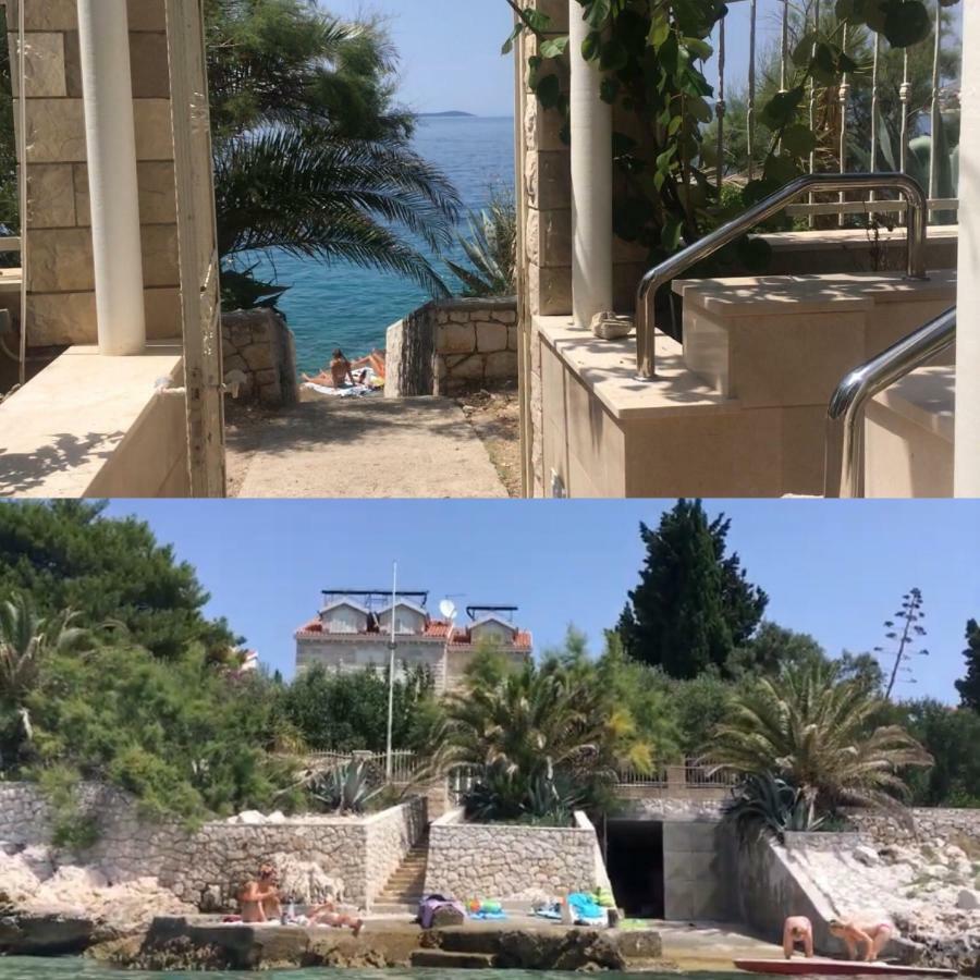 Luxury Seaside Villa With A Classic Mediterranean Olive Garden, A Fully Equipped Professional Kitchen, Pool, Sauna, Padle Boards And Canoe - Miolin Beach House Trogir Bagian luar foto